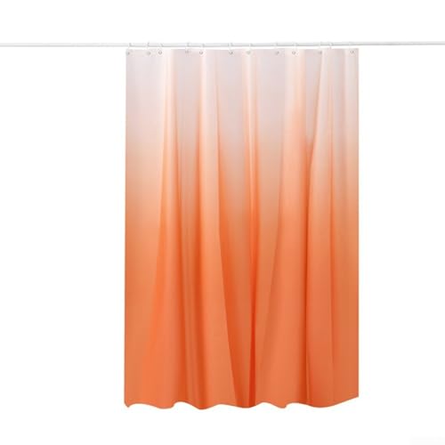PEVA Duschvorhang für Badewanne 180 x 180 cm für Dusche und Badewanne Wasserdicht und Anti Design (Orange) von Getdoublerich
