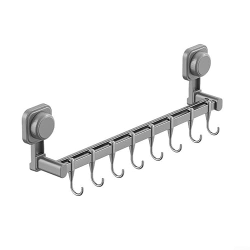 Platzsparendes Küchenregal mit abnehmbaren Saugnapfhaken für Utensilienorganisation (40 cm) von Getdoublerich