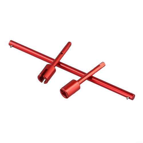 RC Car Performance Upgrade Hauptpropeller aus eloxiertem Aluminium mit Antriebswellen für TT02 (rotes Set) von Getdoublerich