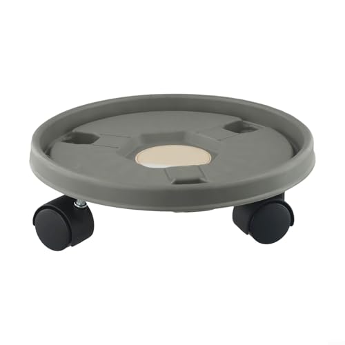Robuste Pflanzenstütze, 260 mm, große Töpfe mit Leichtigkeit mit 360 Grad drehbaren Rädern (grau) von Getdoublerich