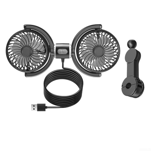 Robuster Autoventilator für Kopfstützen, Doppelkopf-Design mit flexiblen Luftstromoptionen von Getdoublerich