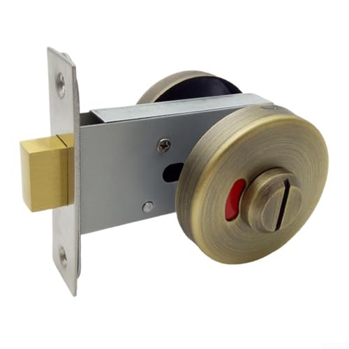 Robustes Edelstahl-Türschloss mit klarer Belegungsanzeige für mehr Privatsphäre im Badezimmer (Antikbronze) von Getdoublerich