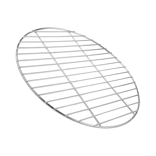 Runde Grillnetze aus Edelstahl, 950 g, rundes Gitter, Grillnetz, Backblech, Grillgitter, 43 cm, für Outdoor-Grill, Camping (45 cm) von Getdoublerich