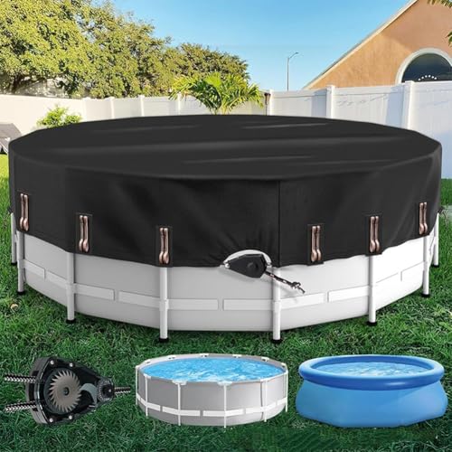 Runde Poolabdeckung, Poolabdeckung, Solar-Poolabdeckungen für oberirdische Pools, wasserdicht und UV-beständig (4,8 m) von Getdoublerich