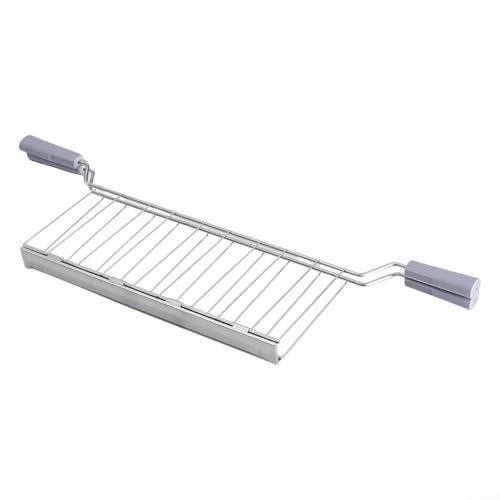 Sandwich-Käfig-Clip Verwandeln Sie Ihren Toaster zum gleichmäßigen Toasten von Brötchen, Bagels und Snacks mit hitzebeständigen Griffen (Grau) von Getdoublerich