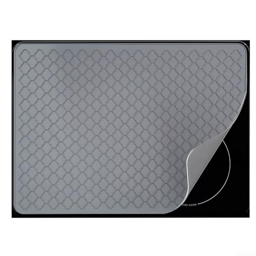 Schlanke und funktionale 71 x 50 cm Silikon-Herdabdeckplatte mit hitzebeständigen Eigenschaften (grau) von Getdoublerich