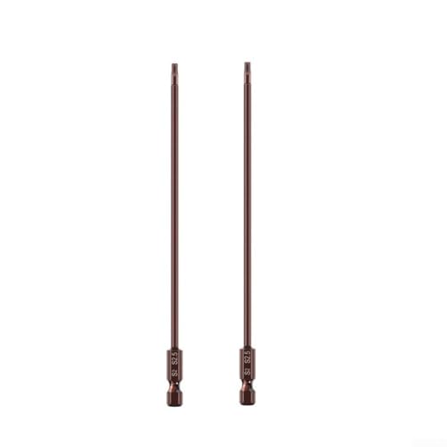 Schraubendreher-Bit-Set, professionelles magnetisches Schraubendreher-Bit-Zubehör-Set, 2 Stück, 150 mm, legierter Stahl, magnetische Sechskantkopf-Schraubendreher-Bits (2,5 mm) von Getdoublerich