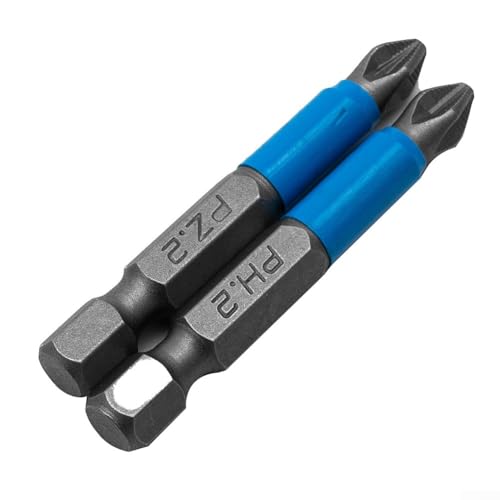 Schraubendreher-Bit-Set mit magnetischem, rutschfestem Design für elektrische Schlagschrauber, kompatibel mit PH1, PH2, PH3, PZ1, PZ2, PZ3, 6 Stück von Getdoublerich
