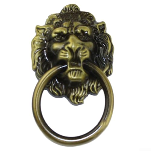 Schubladengriffe im Vintage-Stil aus Zinklegierung mit Löwenkopf-Design verbessern Ihren Möbelstil (grüne Bronze) von Getdoublerich