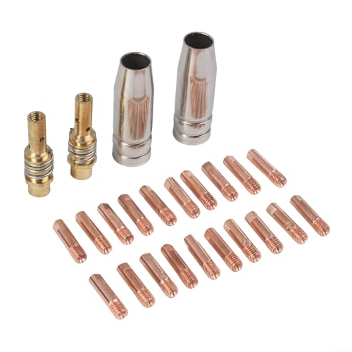 Schweißzubehör-Set für MIG Typ 24 Stück mit 20 Düsen 0 6 0 8 0 9 1 0 1 2 mm kompatibel mit MIG MAG Geräten und AK15 MB15 Taschenlampen von Getdoublerich