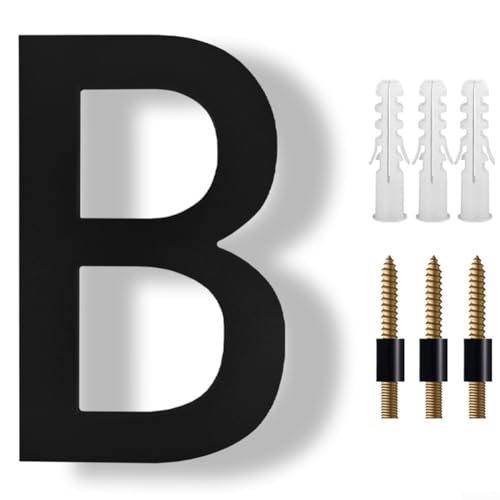 Schwimmende 20.3 cm Hausnummer mit Schatteneffekt, große Adressnummer für Haus, Garage und Tor Außenmontage (B) von Getdoublerich