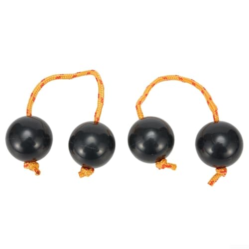 Set mit 2 Asalato Shakers Traditionelle afrikanische Rhythmus-Sandball-Instrumente (rot) von Getdoublerich