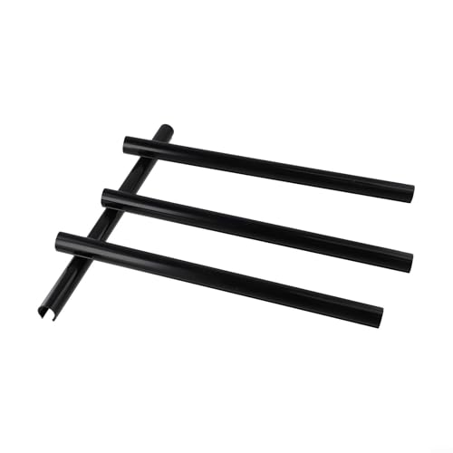 Set mit vier Heizkörperrohrabdeckungen zur Längenanpassung zum Verbergen von Heizkörperrohren zur Verbesserung des Aussehens in Wohnräumen (schwarz, 300 mm) von Getdoublerich