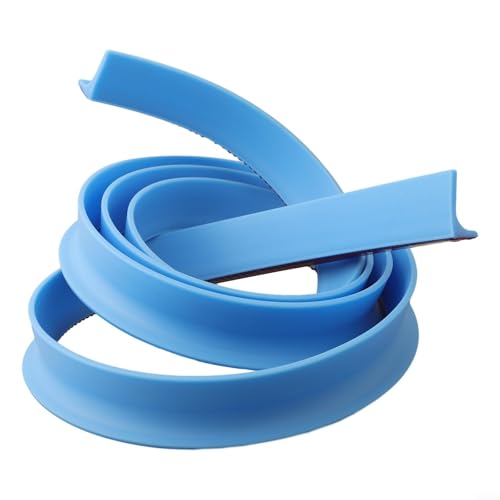 Silikon-Nassraumböden, Wasserbarriere, Badezimmer-Rückhaltestreifen, Trocken- und Nass-Trennung, Silikon-Dichtungsstreifen für lockenlose Duschen (blau, 200 cm) von Getdoublerich