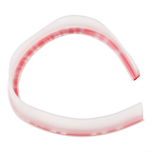 Silikon-Nassraumböden, Wasserbarriere, Badezimmer-Rückhaltestreifen, Trocken- und Nass-Trennung, Silikon-Dichtungsstreifen für lockenlose Duschen (transparent, 50 cm) von Getdoublerich