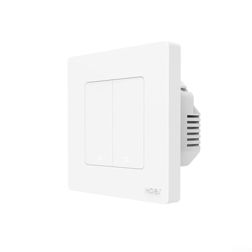 Smart Scene Switch For Moes For Tuya For ZigBee Smart Light Switch Wall Switch Star Ring Series, One Button Toggling, Whole House Linkage (2 Gang White) von Getdoublerich