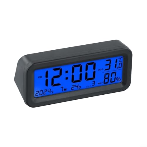 Solar Digitaluhr, ABS Auto Armaturenbrett Uhr Multifunktionale Digitaluhr Anzeige Datum Temperatur von Getdoublerich