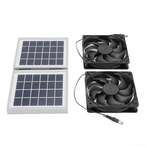 Solarmodul-Ventilator-Set, 10 W Solarmodul-Ventilator-Set, faltbarer Solarpanel-Abluftventilator von Wohnmobilen zu Hauswirtschaftsräumen (weiß) von Getdoublerich