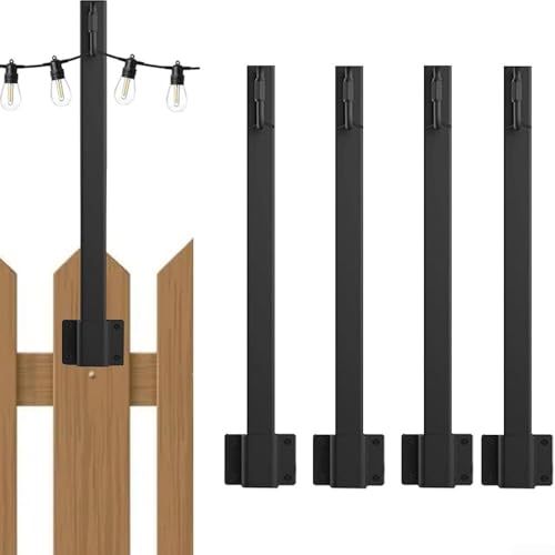 Strings Hangings Light Poles, 4 Pcs String Hanging Light Poles Metal Outdoor String Light Hanging Poles With Clip Holder Hooks For Indoor Outdoor Backyard Wall Fence Strings Hangings Light Poles, 4 Pcs String Hanging Light Poles Metal Outdoor String Light Hanging Poles With Clip Holder Hooks For Indoor Outdoor Backyard Wall Fence von Getdoublerich