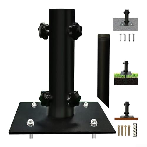 Terrassenschirm-Basis-Set, Terrassenschirm-Basis, multifunktionale Schirmhalterung mit Erdspieß-Befestigung für den Außenbereich, versetzter freischwingender Regenschirmständer Terrassenschirm-Basis-Set, Terrassenschirm-Basis, multifunktionale Schirmhalterung mit Erdspieß-Befestigung für den Außenbereich, versetzter freischwingender Regenschirmständer von Getdoublerich