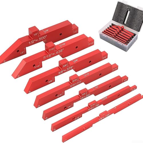 The Solution Enhance Your Workshop Efficiency with a Comprehensive 7PC Setup Block Kit (Red) von Getdoublerich