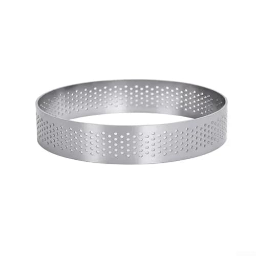 Tortenring aus Edelstahl mit Löchern für DIY Gebäck Kreation und Dekoration, für Mousse, Käse-Törtchen und Kuchen (8 cm) von Getdoublerich