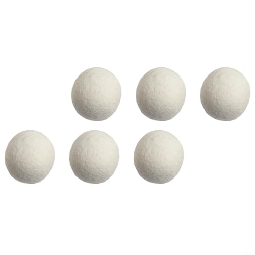 Umweltfreundliches, wiederverwendbares Woll-Trocknerball-Set (6 Stück), perfekt zur Beseitigung und Minimierung von statischen Stoffen in Ihrer Kleidung von Getdoublerich
