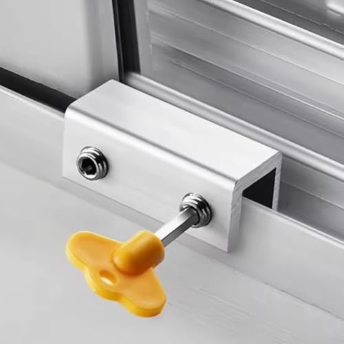 Verstellbare Schiebefensterschlösser, Aluminiumlegierung Fenster Tür Rahmen Sicherheitsschloss mit Schlüssel zum Schutz Verstellbare Schiebefensterschlösser, Aluminiumlegierung Fenster Tür Rahmen Sicherheitsschloss mit Schlüssel zum Schutz von Getdoublerich