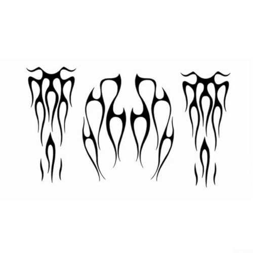 Vinyl-Aufkleber für Motorrad, Gas-Tank, Flamme, wasserdicht, für dauerhaften Gebrauch (schwarz) von Getdoublerich