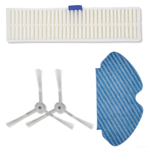 Wischtuch und Filter mit Seitenbürsten für Explorer 60 Staubsauger ZR740003 von Getdoublerich