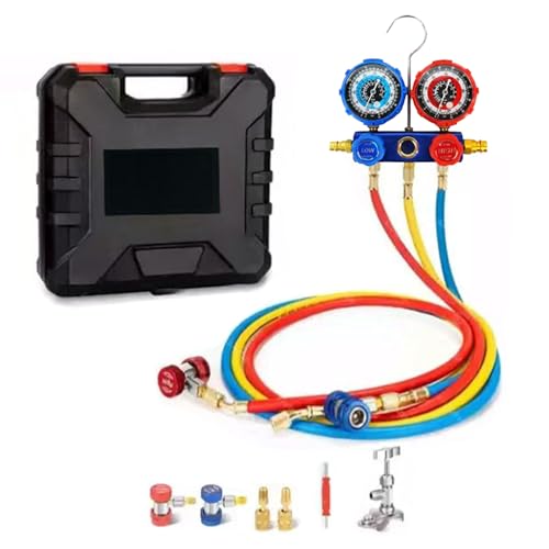 AC Manifold Gauge Set | Klimaanlage Diagnose Manifold Messgerät Set - Nachfüllset für Werkstatt Garage AC Manifold Gauge Set | Klimaanlage Diagnose Manifold Messgerät Set - Nachfüllset für Werkstatt Garage von Geteawily