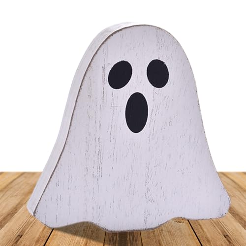 Geteawily Halloween Tischdekoration | Holz Halloween Deko,Hut Geist Süßigkeitenmais Ornamente für Etagere Zuhause Schreibtisch Raumdekoration Geteawily Halloween Tischdekoration | Holz Halloween Deko,Hut Geist Süßigkeitenmais Ornamente für Etagere Zuhause Schreibtisch Raumdekoration von Geteawily