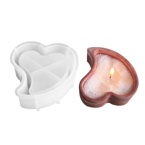 Kerzenhalter Silikonform - Herzförmige Kerzenhalter Form - Bastelwerkzeug Für Anfänger & Profis von Geteawily