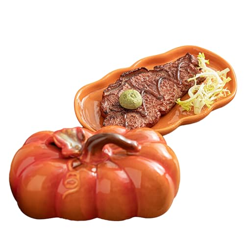 Kürbisbutterschale Mit Deckel - Kürbisform Snack Teller Und Käsebrett, Herbstküche Arbeitsplatte, Für Küchen Esszimmer Herbst Herzstück Dessert Obstkäse Steak Urlaub Display von Geteawily