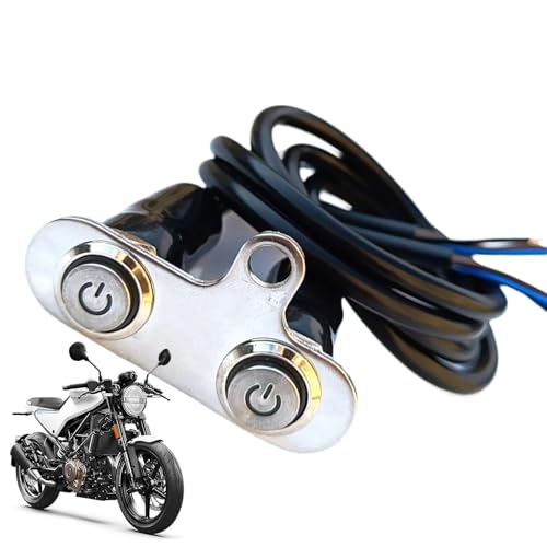 Motorrad Lenker Lichtschalter, Automatische Verriegelung Scheinwerfer Schalter, Multifunktionaler Fahrlichtregler Ersatzteil von Geteawily