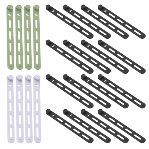 Silikon Kabelbinder,Wiederverwendbare Kabelhalterung Zur Ordnung - 20 Stück Wiederverwendbare Halter Für Kleiderbügel Kabel Vorhänge Silikon Kabelbinder,Wiederverwendbare Kabelhalterung Zur Ordnung - 20 Stück Wiederverwendbare Halter Für Kleiderbügel Kabel Vorhänge von Geteawily