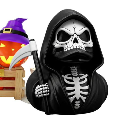 Skelett Enten - Mit Sense Figur | Gotische Resin Deko Für Haus Bücherregal Auto Halloween Dekoration Skelett Enten - Mit Sense Figur | Gotische Resin Deko Für Haus Bücherregal Auto Halloween Dekoration von Geteawily