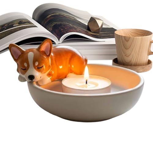 Teelichthalter,Teelichtbehälter | Hundedesign Brennertablett Modern Für Kamin Halloween Thanksgiving Christmas Tischdekoration Teelichthalter,Teelichtbehälter | Hundedesign Brennertablett Modern Für Kamin Halloween Thanksgiving Christmas Tischdekoration von Geteawily