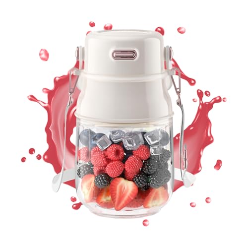 Tragbarer Mixer - Tragbarer Mixerbecher Entsafter - Mixbecher für die Zubereitung von Shakes Milchgetränken Kaffee Saft Fruchtgetränken zuhause sowie für Outdoor und von Geteawily