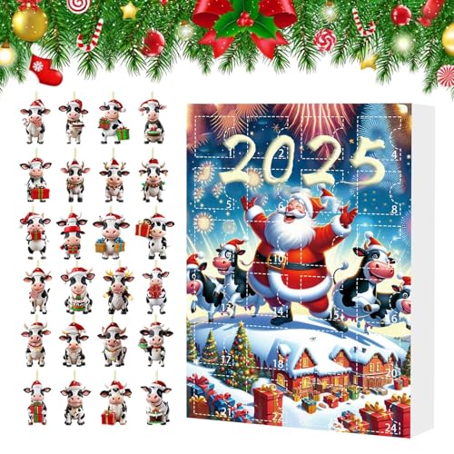Weihnachtskalender | Niedliche Kalender mit 24 Kuhfiguren,Weihnachtsdekoration Für Baum Frauen Kinder Männer Büro Mädchen Erwachsene Fest Weihnachtskalender | Niedliche Kalender mit 24 Kuhfiguren,Weihnachtsdekoration Für Baum Frauen Kinder Männer Büro Mädchen Erwachsene Fest von Geteawily
