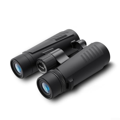 10 x 42 Fernglas mit BAK4-Prismen und breitem Sichtfeld, geeignet für Vogelbeobachtung, Wandern, Camping und Outdoor (10 x 42 schwarz) von Gettimore