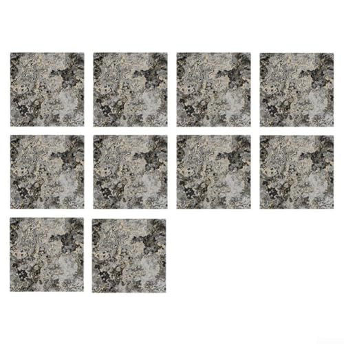 10 x selbstklebende Wandaufkleber, Marmorfliesen-Dekoration für schnelles Umstylen in Küche und Bad (30 x 30 cm) von Gettimore