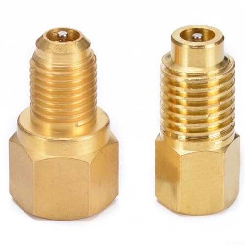 2 x robuste Messingbeschläge Adapter für die Umwandlung zwischen R12 und R134a von Gettimore