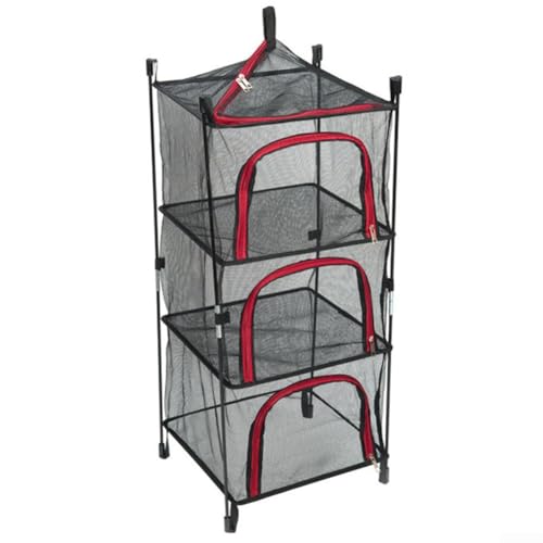 3-lagiges Abtropfgestell aus Netzstoff für Outdoor-Kochgeschirr und Kleidung mit faltbarem Aufbewahrungsdesign von Gettimore