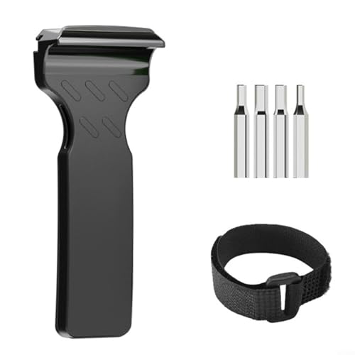 4 Sechskant-Schrauben-Bits, Fahrradreifenhebel und AV-Ventil-Entlüftungswerkzeug für Fahrradreifenwartung und schnelle Reparaturen (schwarz) von Gettimore