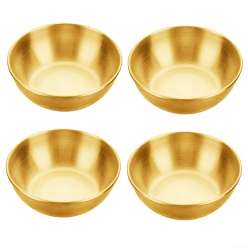 4 Stück Dipschalen aus Edelstahl für jeden Anlass der Gastronomie (Gold) von Gettimore