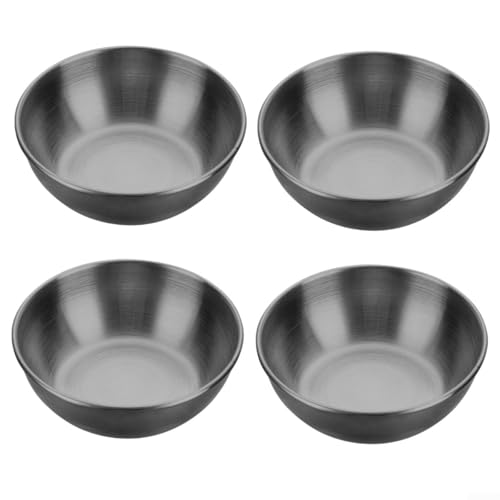 4 Stück Dipschalen aus Edelstahl für jeden Anlass der Gastronomie (schwarz) von Gettimore