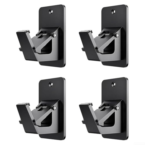 4 Stück Gardinenstangenhalterungen ohne Bohren, kompatibel mit Stangen 5/8 bis 12/8 Zoll Durchmesser, wasserdichtes ABS-Material mit rutschfestem Federverschluss, für Badezimmer, Schlafzimmer, Küche von Gettimore