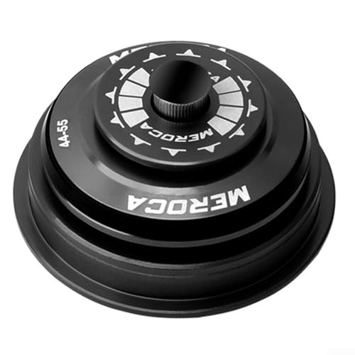 44 mm/55 mm gewindeloses Fahrrad-Headset mit leichter Konstruktion und reibungsloser Rotation (schwarz) von Gettimore