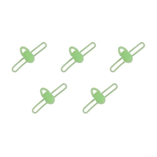 5 x sichere Angelhakenhalter mit Silikonmaterial, entworfen, um Köder organisiert zu halten und Schäden an Ruten zu verhindern (grün) von Gettimore